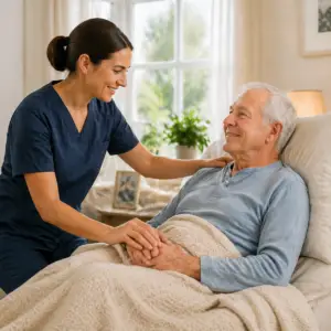 Hospice care team providing compassionate in-home support